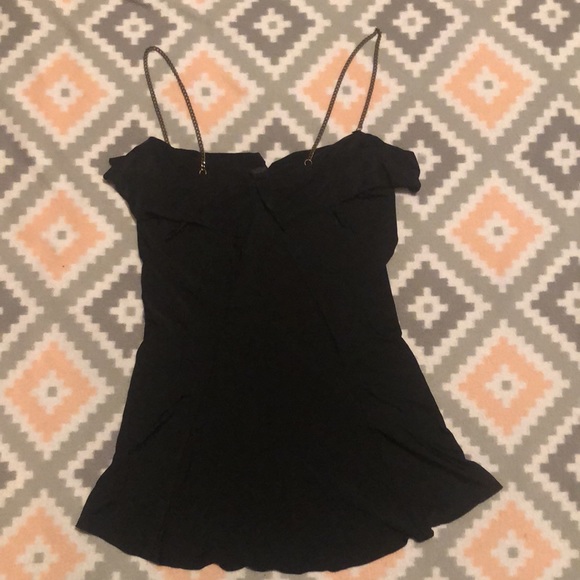 Express Womens Black With Copper Chain Straps Tank Top Size Small - Picture 10 of 12